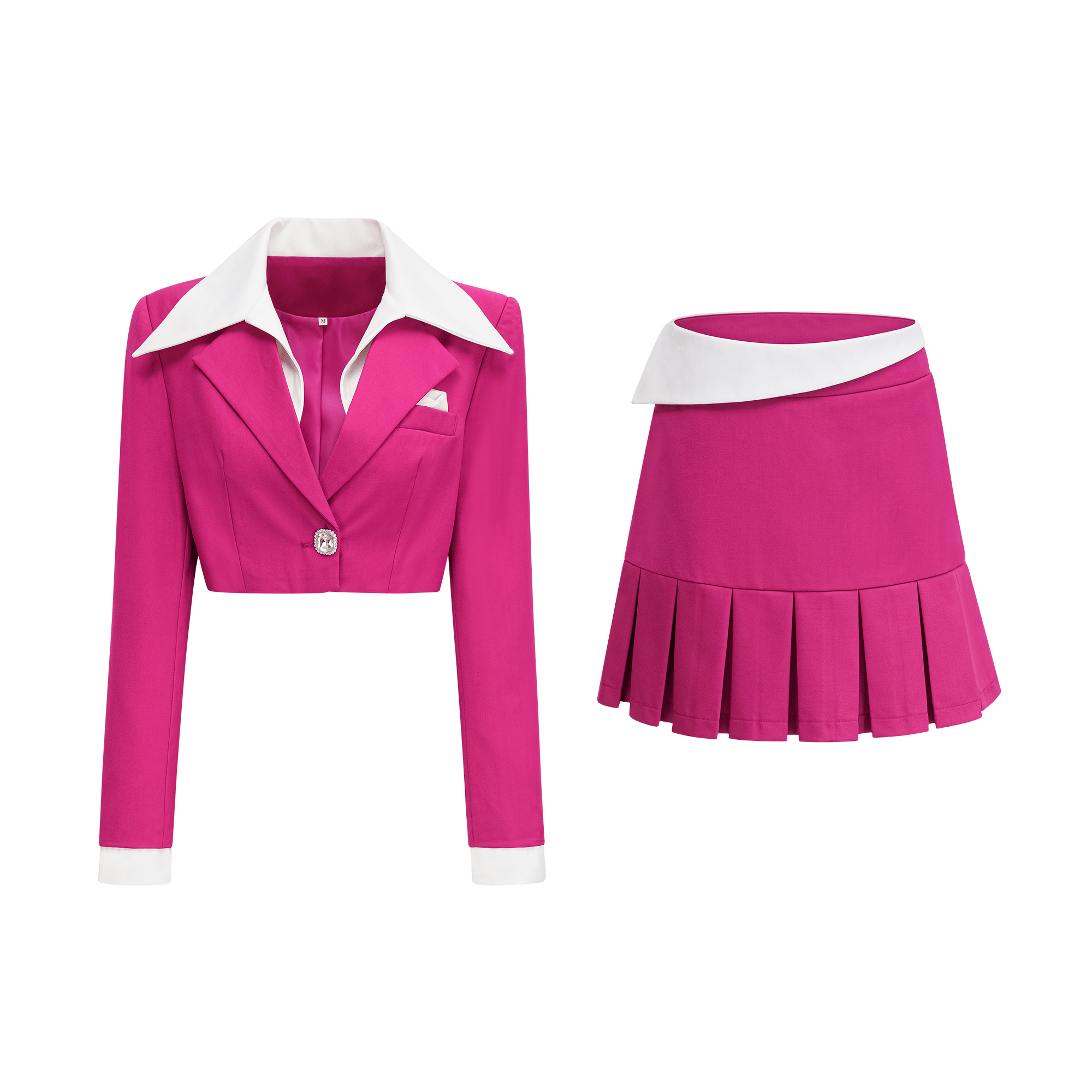 Juliette pink jacket & skirt matching set - Miss Rosier - Women's Online Boutique