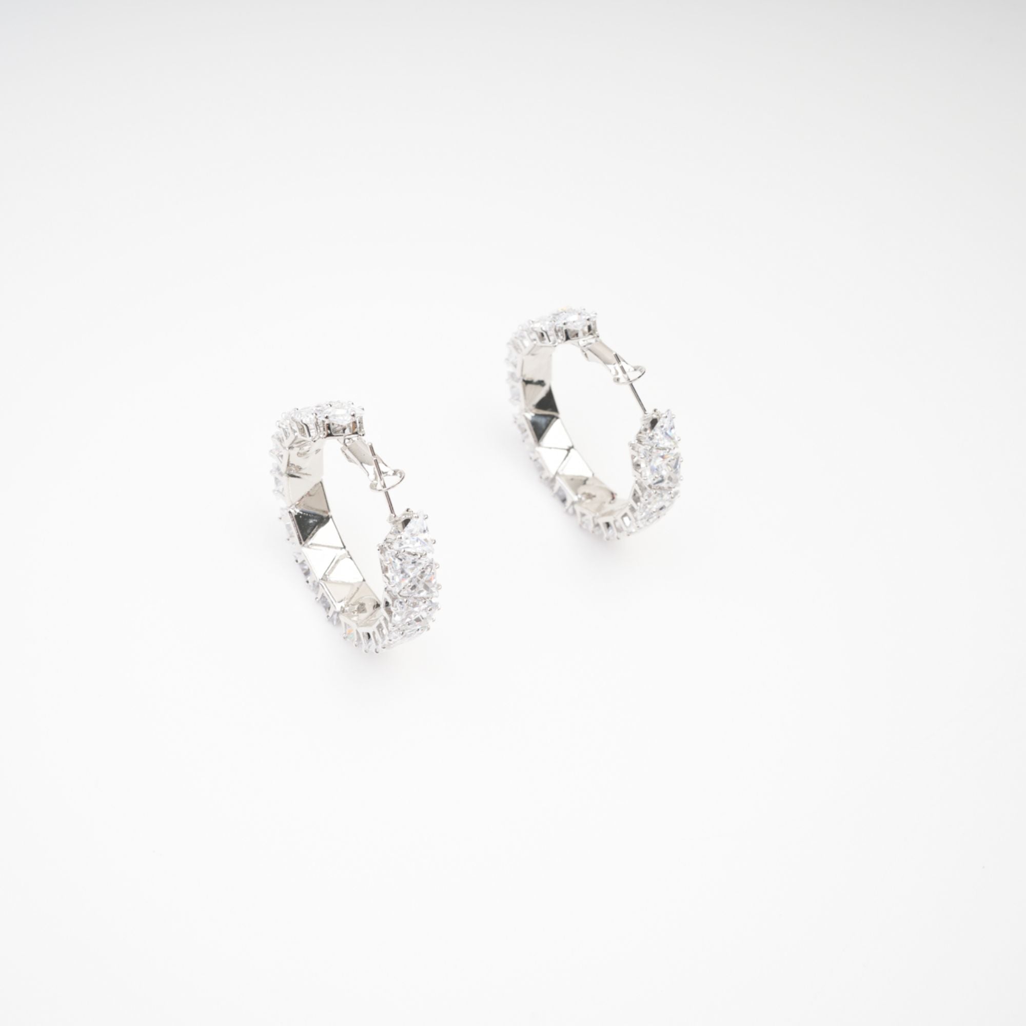 Léa crystal-embellished circle earrings - Miss Rosier - Women's Online Boutique