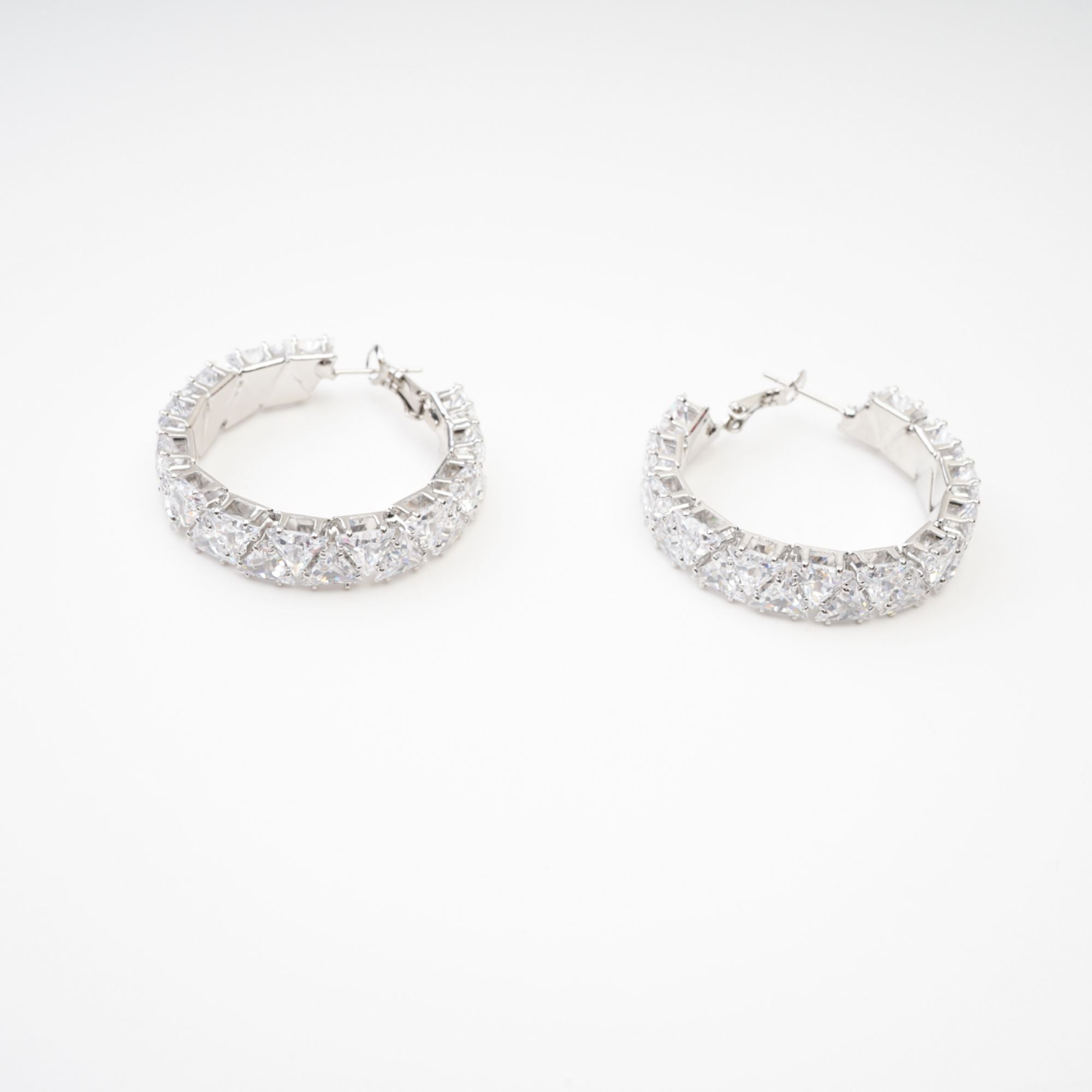 Léa crystal-embellished circle earrings - Miss Rosier - Women's Online Boutique