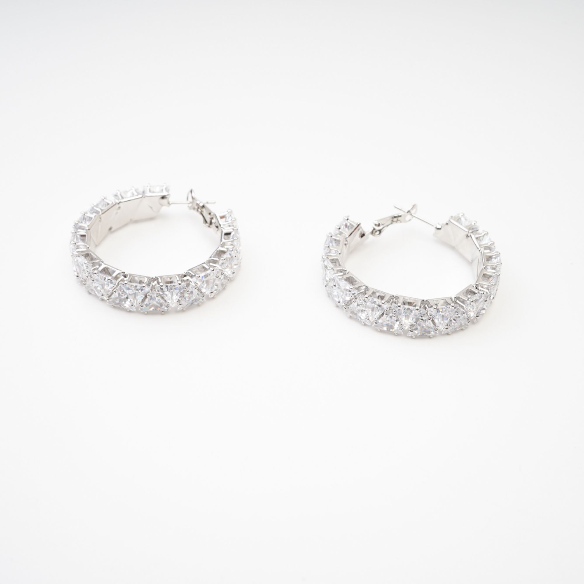 Léa crystal-embellished circle earrings - Miss Rosier - Women's Online Boutique