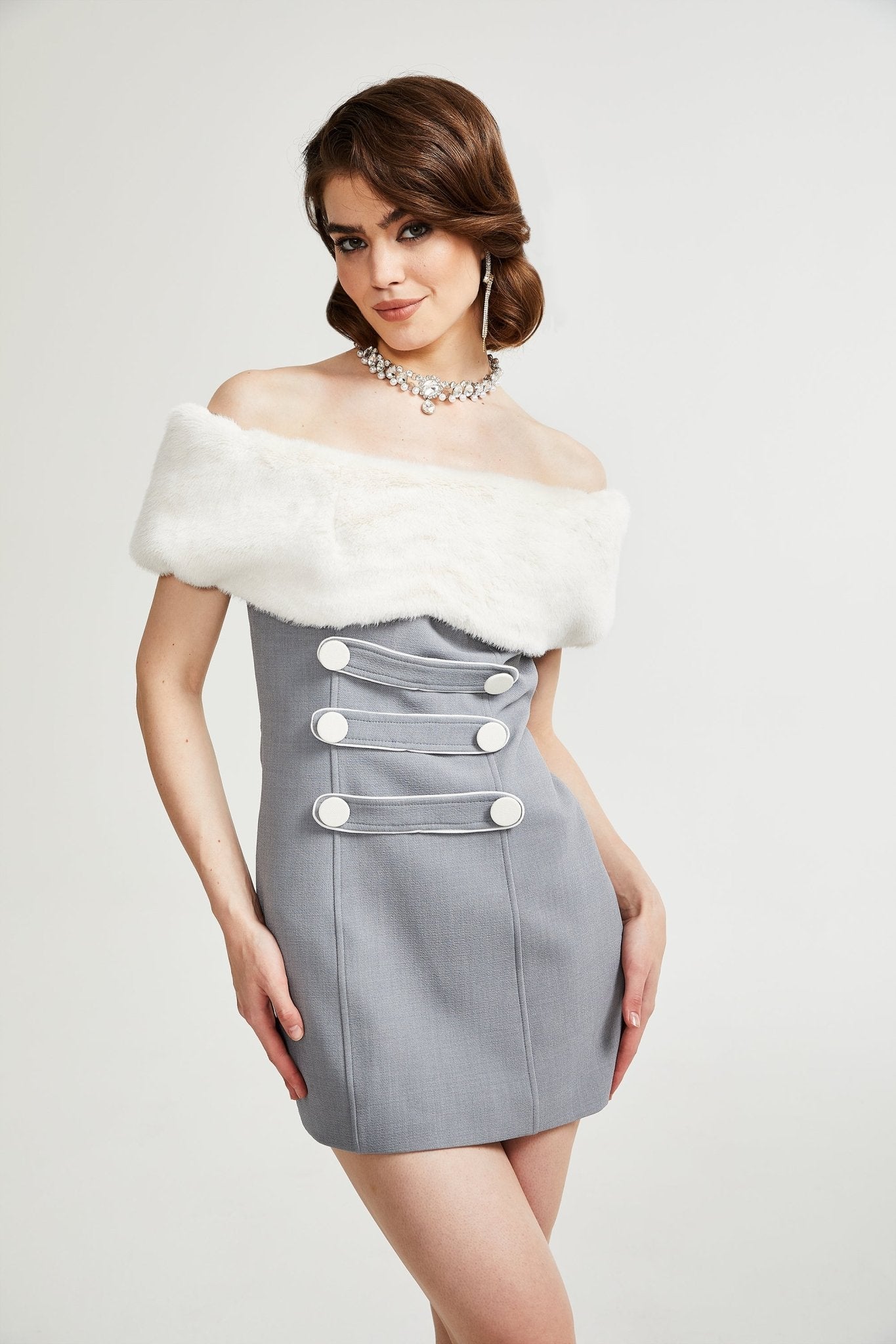 Lina fur dress - Miss Rosier - Women's Online Boutique