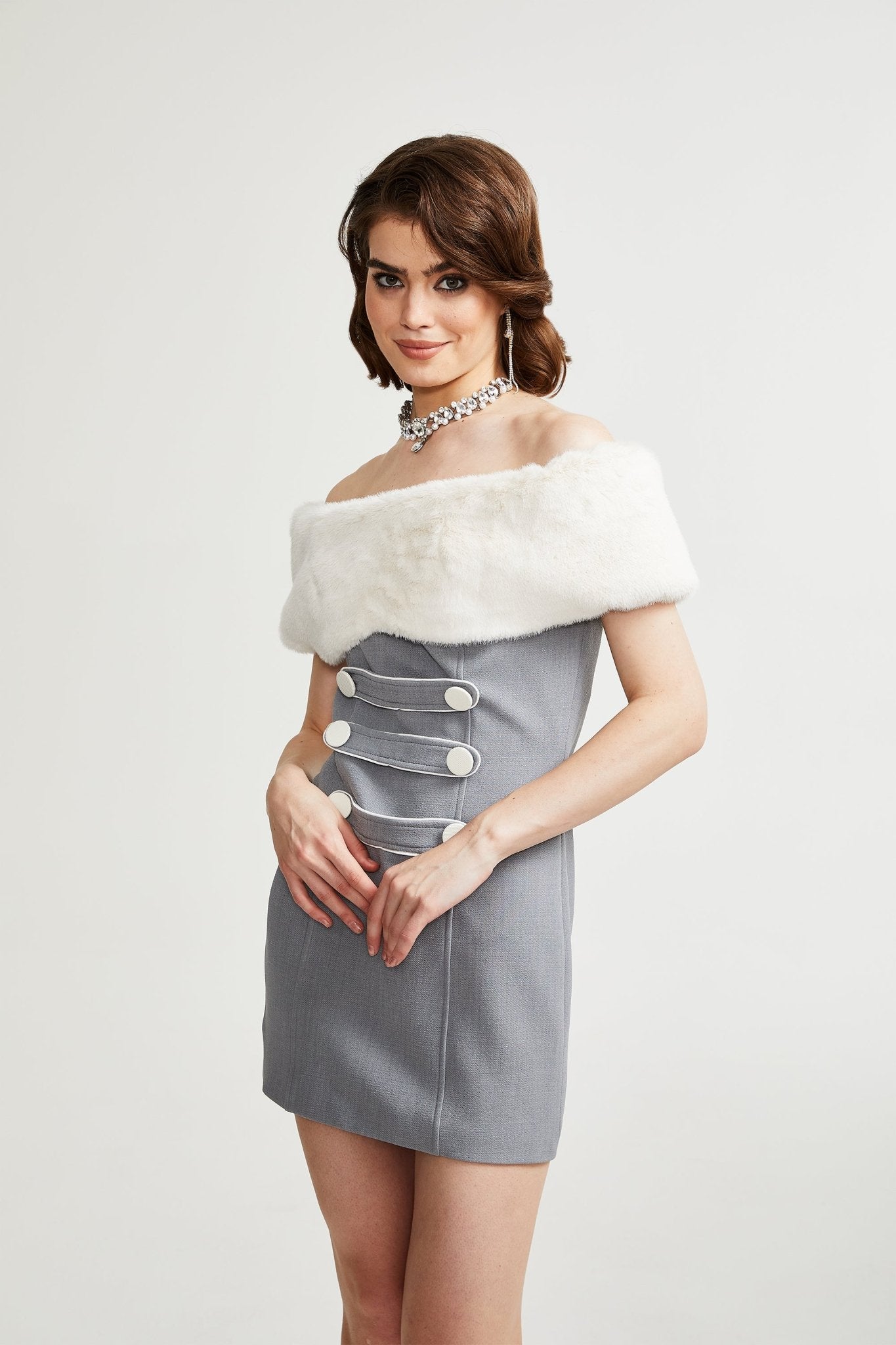 Lina fur dress - Miss Rosier - Women's Online Boutique