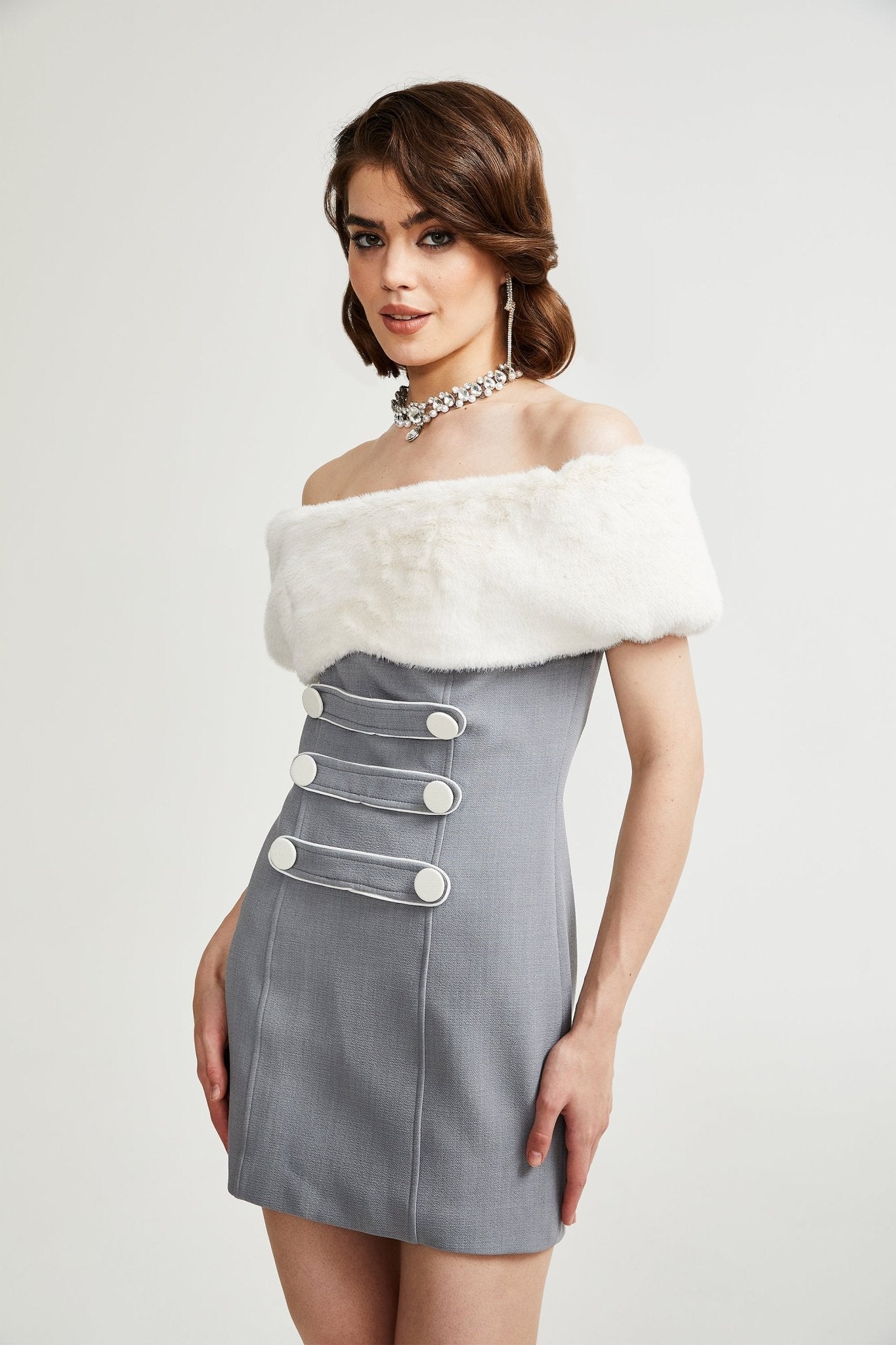 Lina fur dress - Miss Rosier - Women's Online Boutique