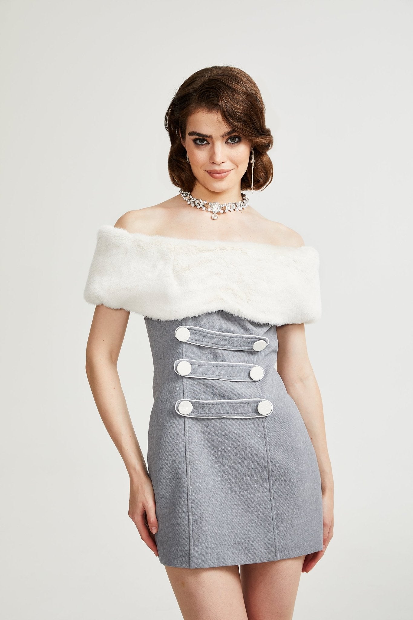 Lina fur dress - Miss Rosier - Women's Online Boutique
