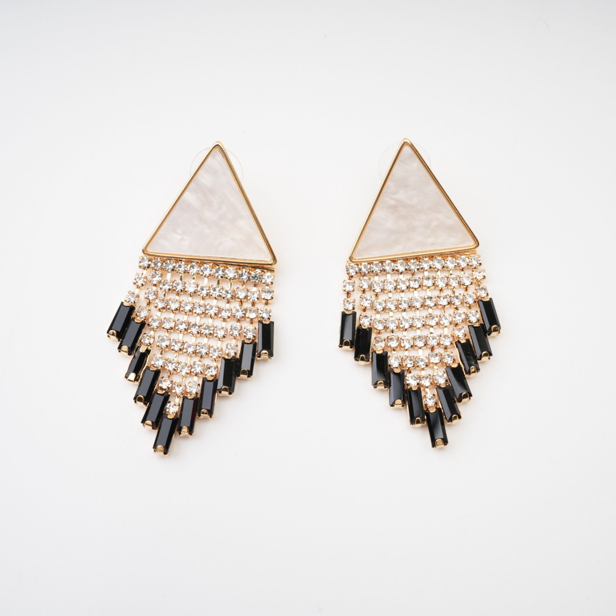 Lisette triangle-shape fringed earrings - Miss Rosier - Women's Online Boutique