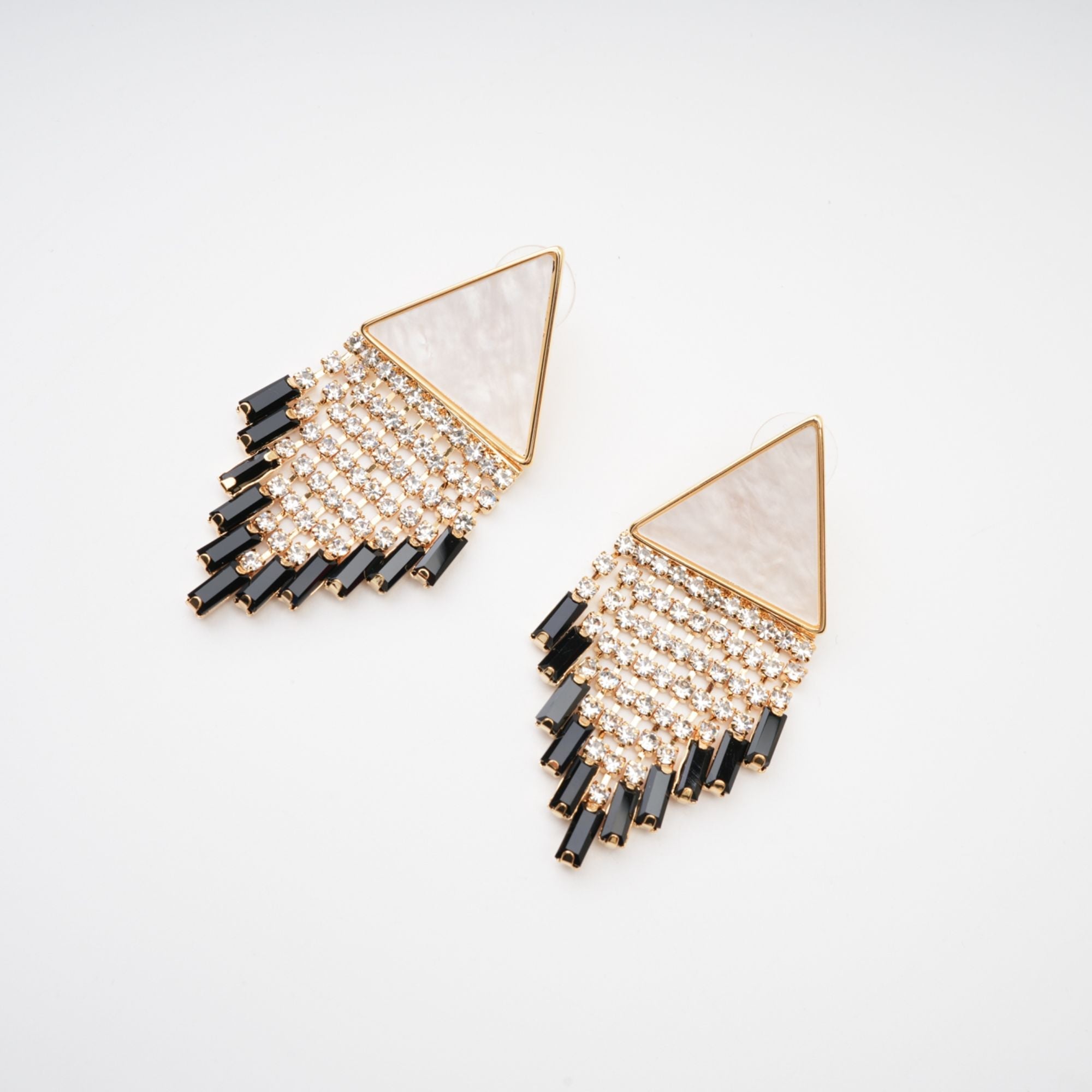 Lisette triangle-shape fringed earrings - Miss Rosier - Women's Online Boutique