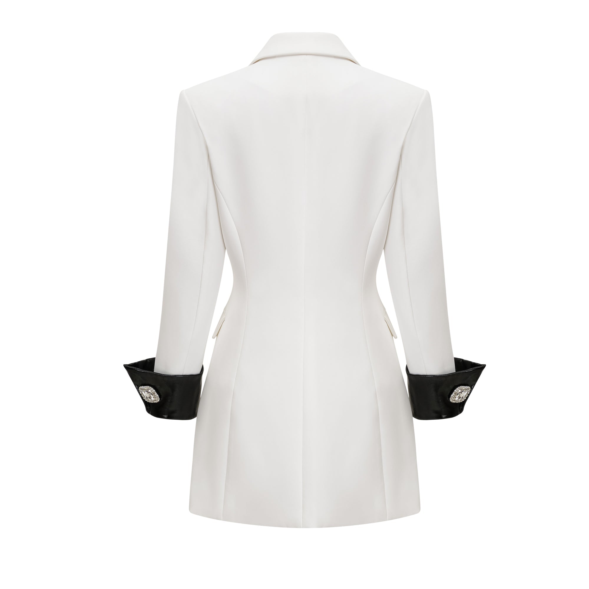 Louise crystal-button single-breasted coat - Miss Rosier - Women's Online Boutique