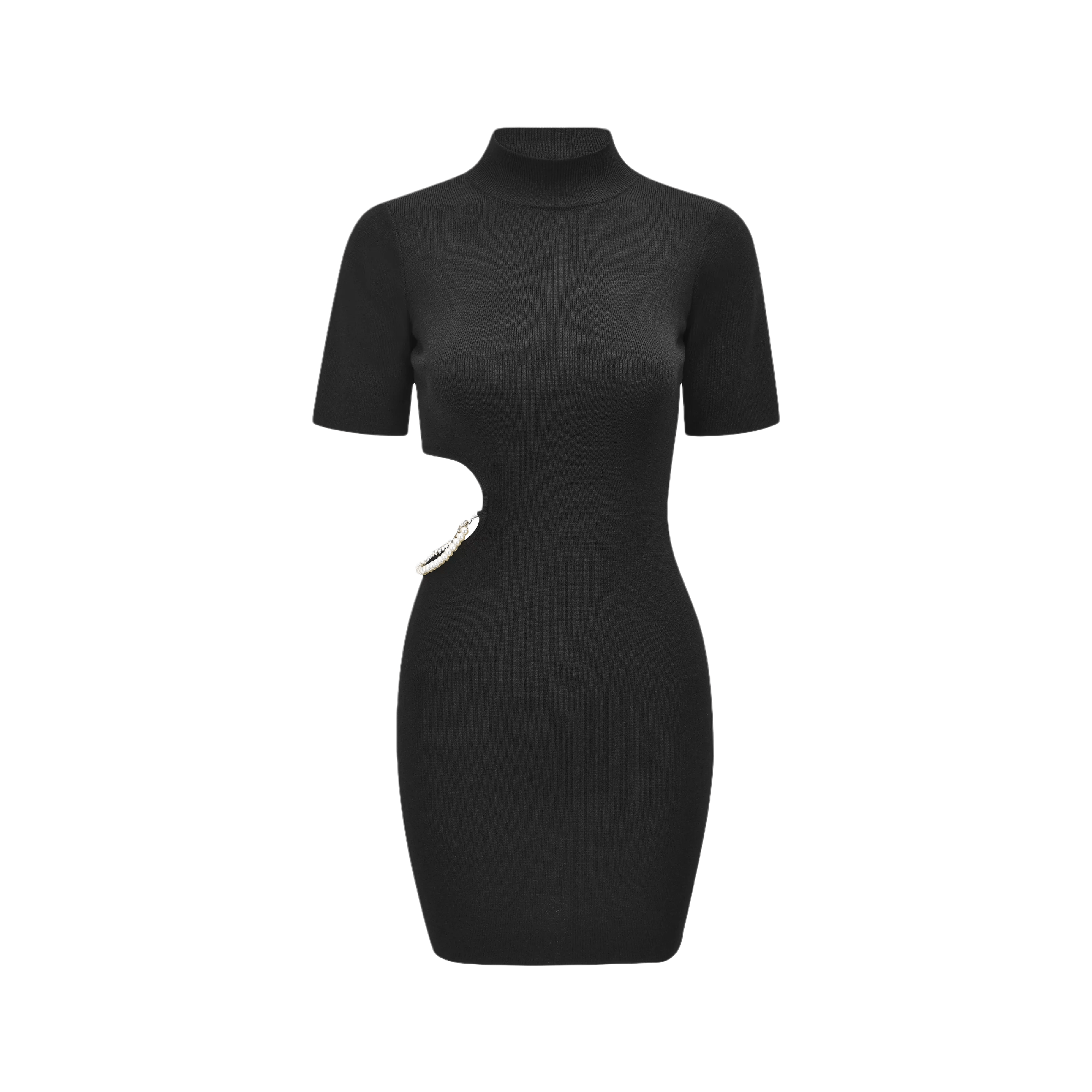 Lucid Dream-jewel black mini dress