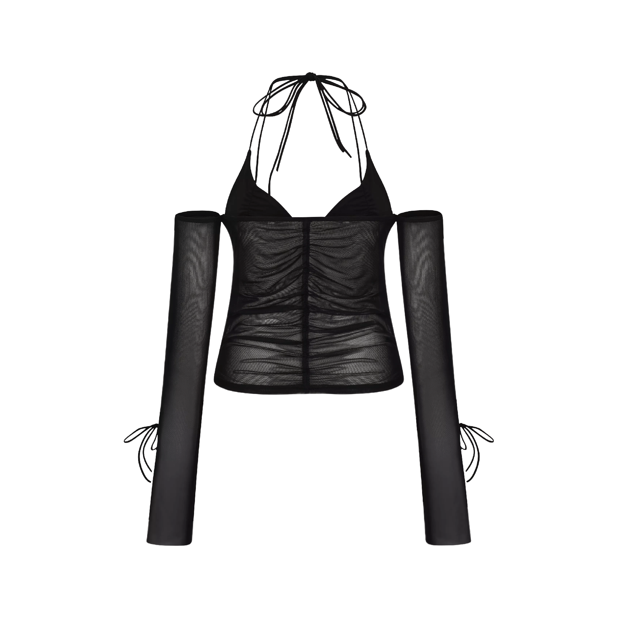 Mesh-detail crop top - itsy, it‘s different