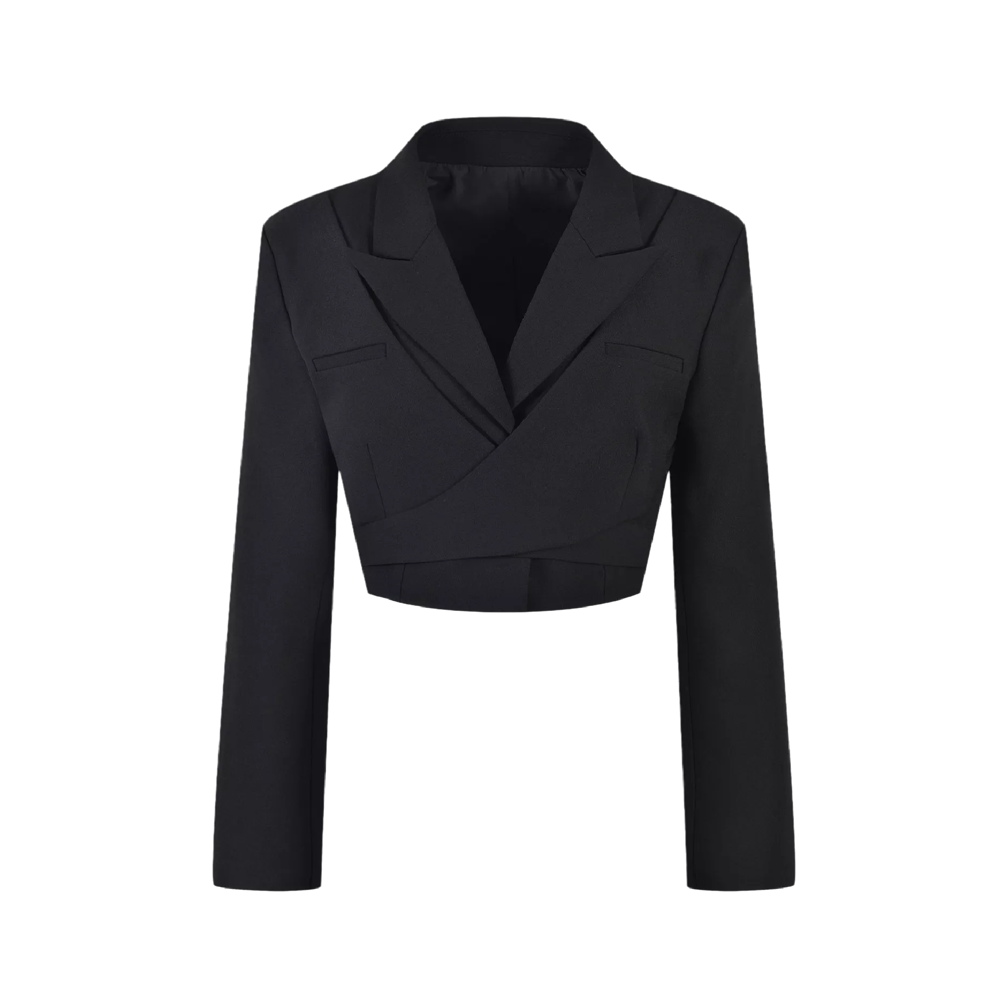 Notched lapel cropped jacket - itsy, it‘s different