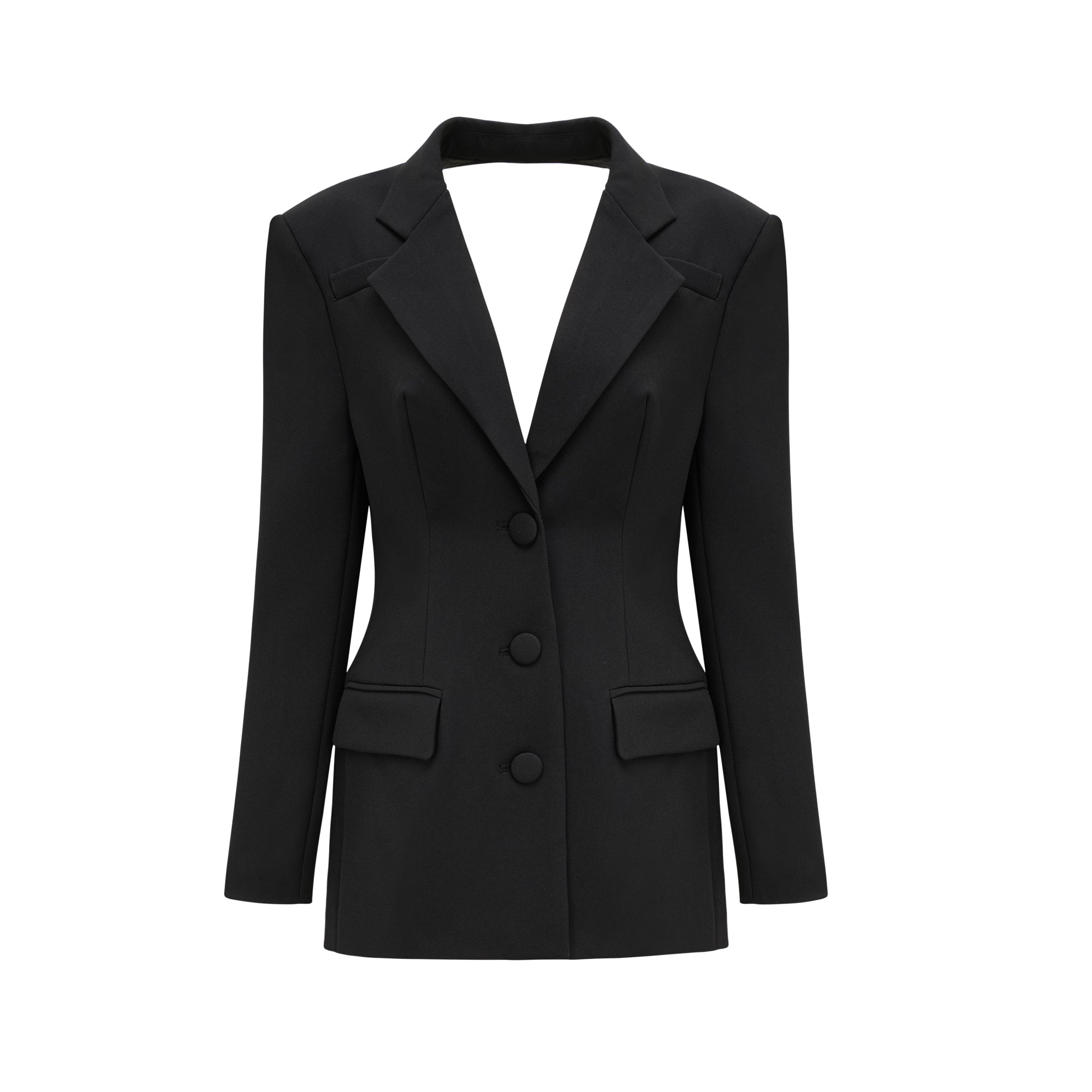 Odette black open-back blazer - Miss Rosier - Women's Online Boutique