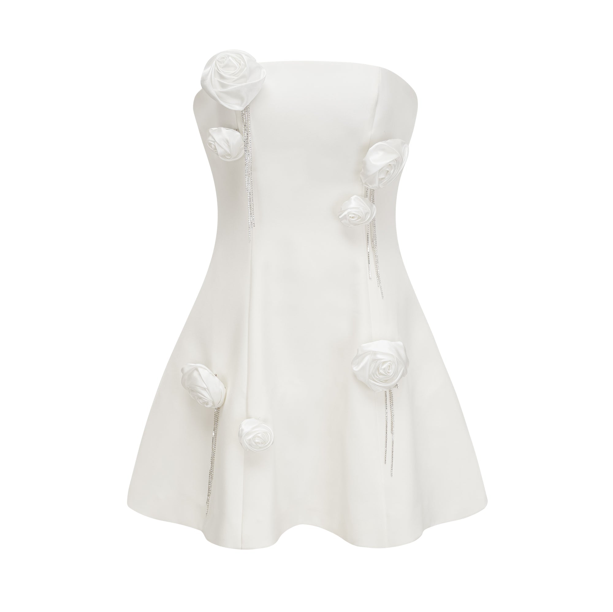 Rosalie white faux-flower mini dress - Miss Rosier - Women's Online Boutique