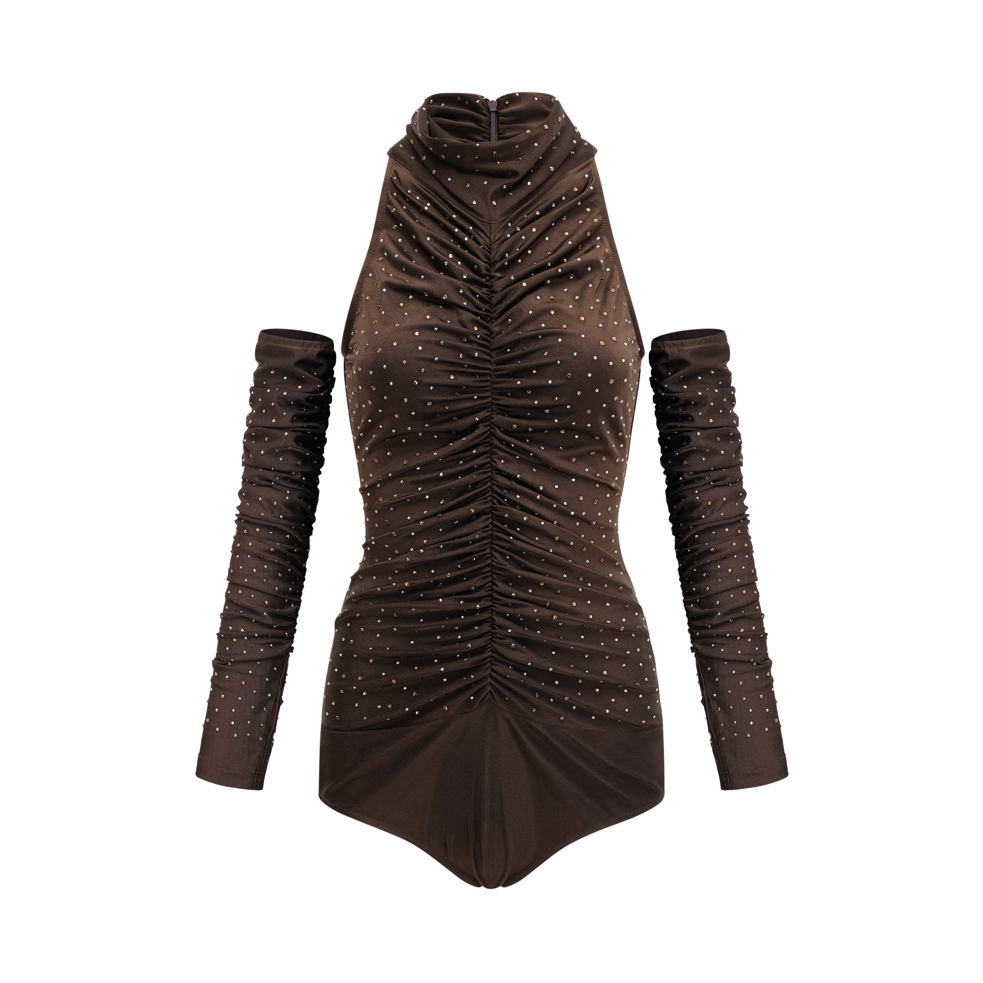 Rose-Suzette brown crystal-embellished jumpsuit - Miss Rosier - Women's Online Boutique