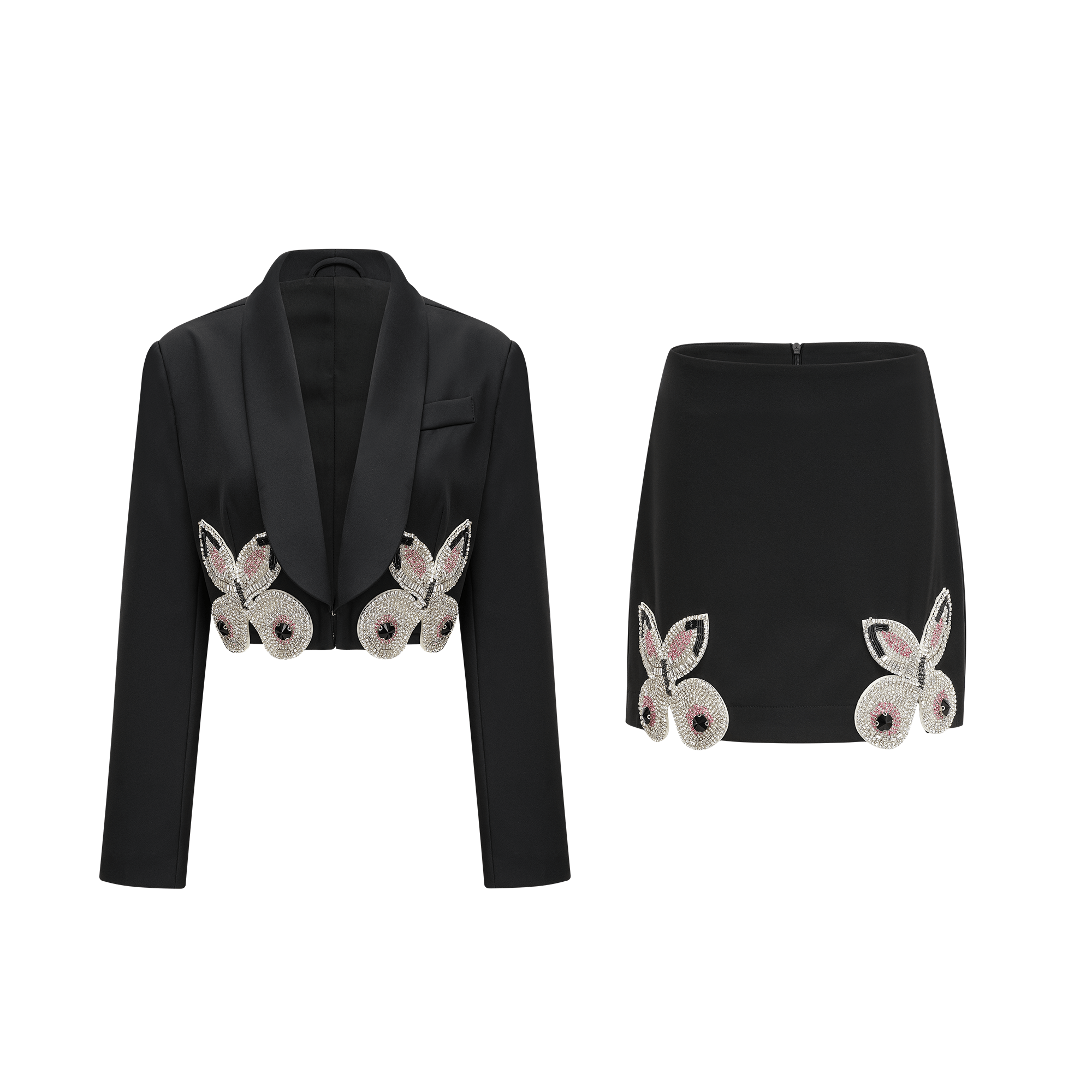 Roxane crystal-embellished jacket & skirt matching set - Miss Rosier - Women's Online Boutique