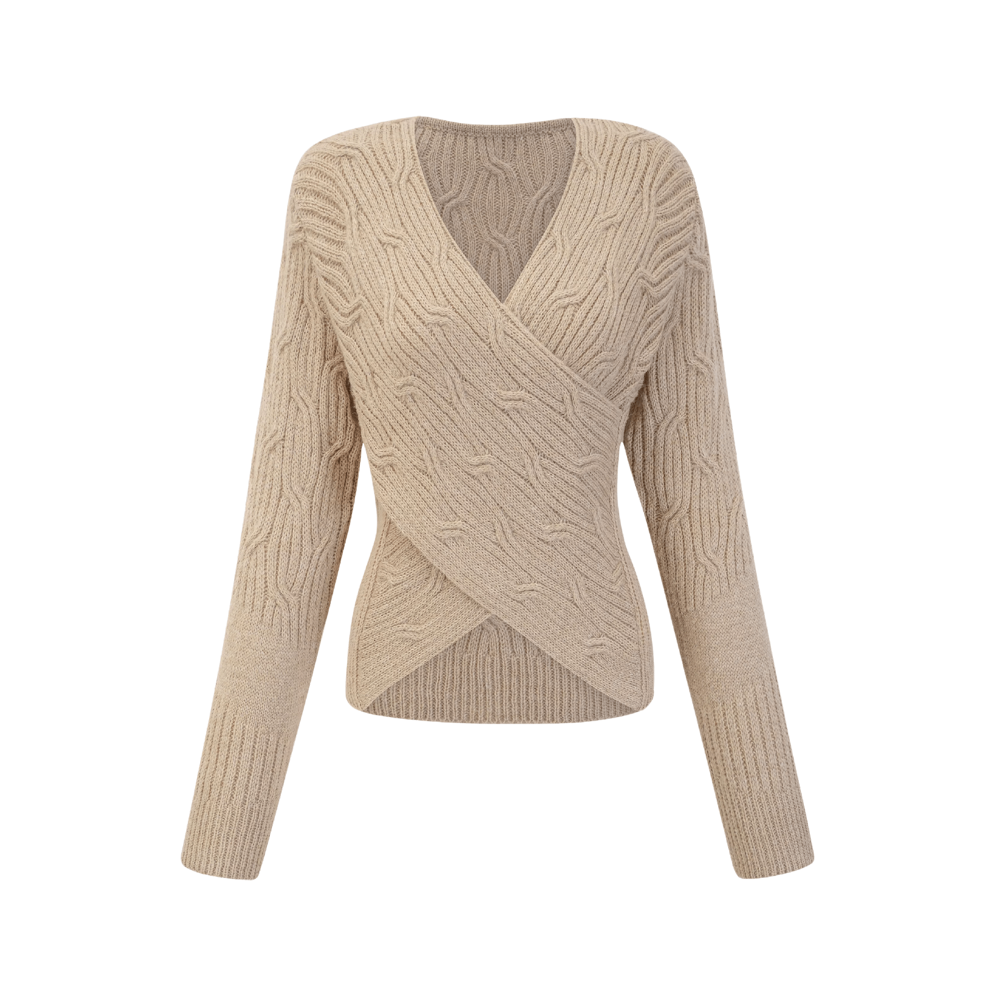 See You Again-ribb-knitted V-neck knitwear - itsy, it‘s different