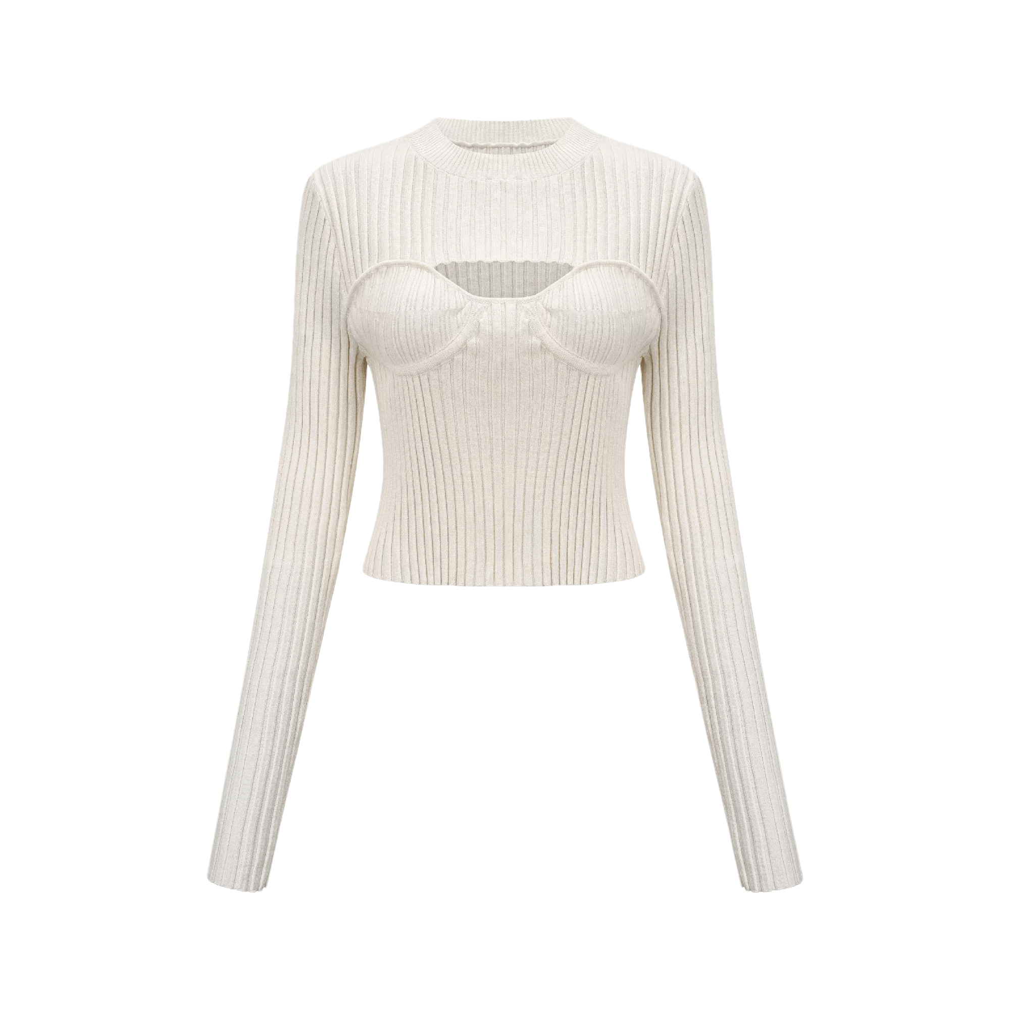 Supar Far-knitted cut-out top - itsy, it‘z different