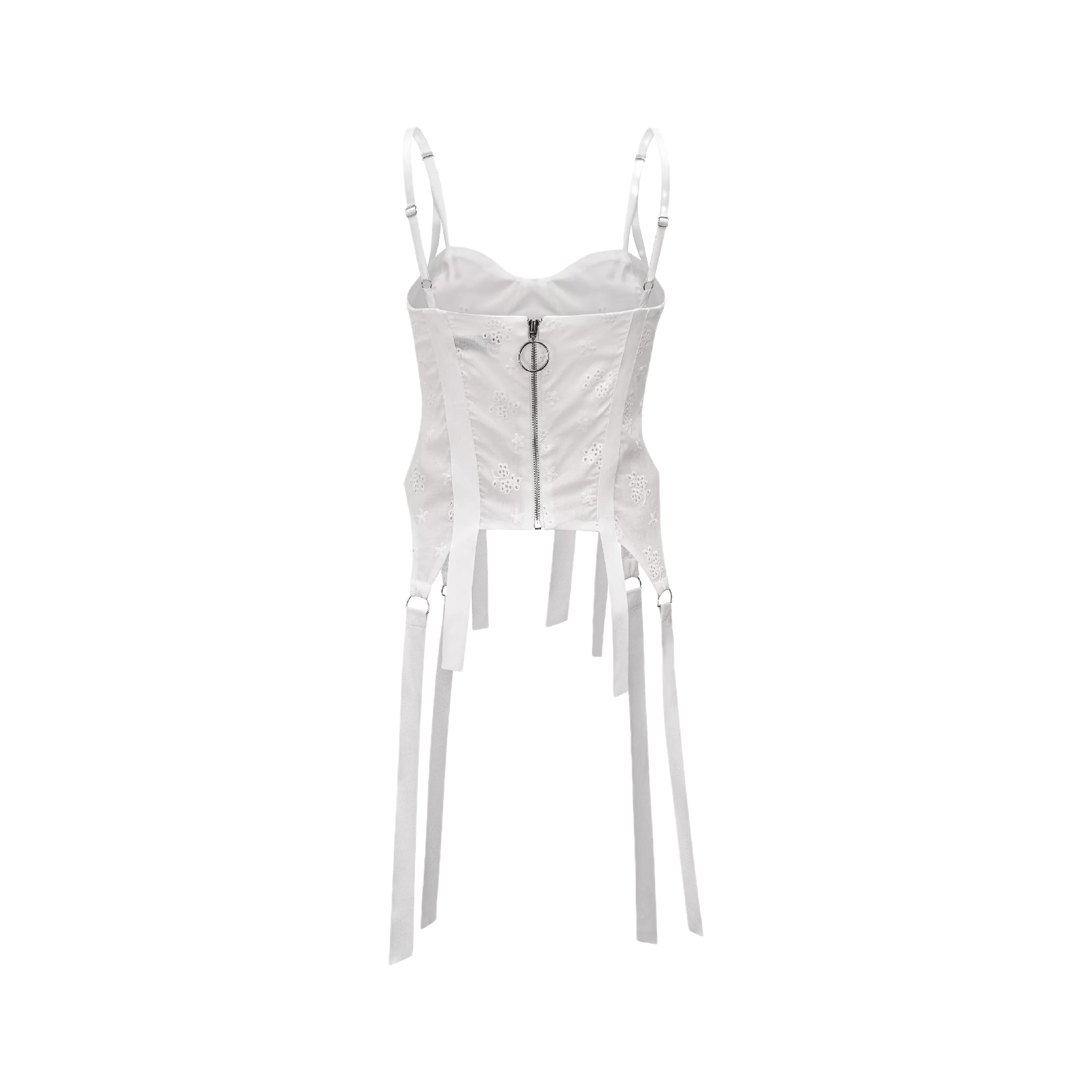 The Sixth Sense-bustier-style zipped cropped top - itsy, it‘z different