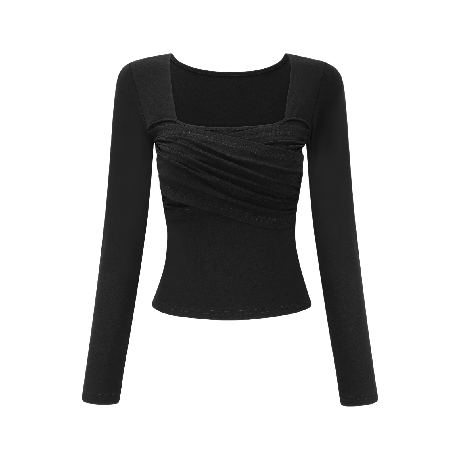 Timber-square-neck crop top