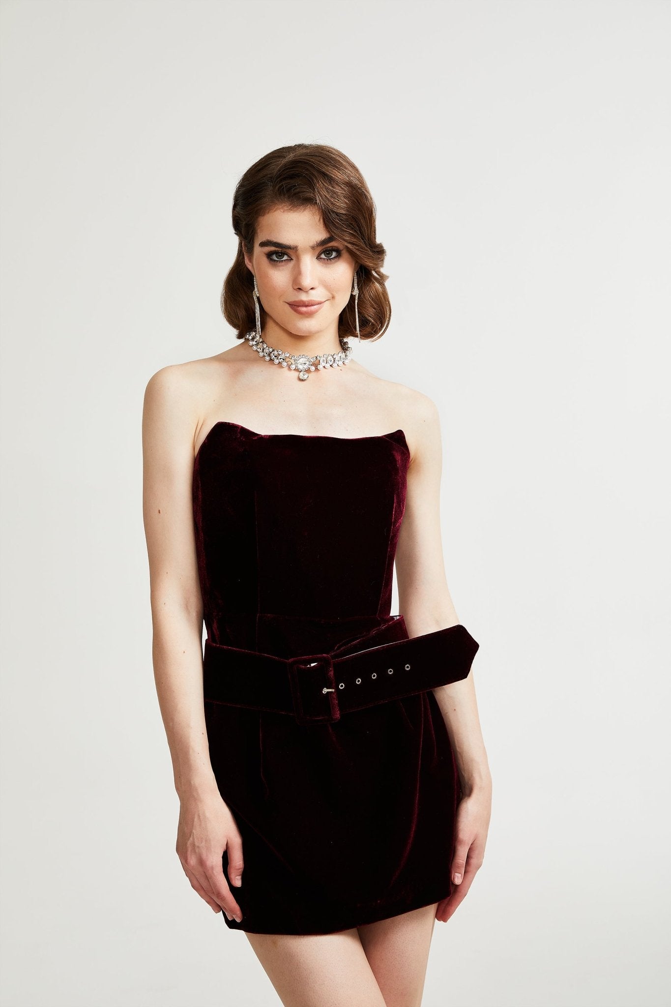 Tovelina velvet belted dress - Miss Rosier - Women's Online Boutique