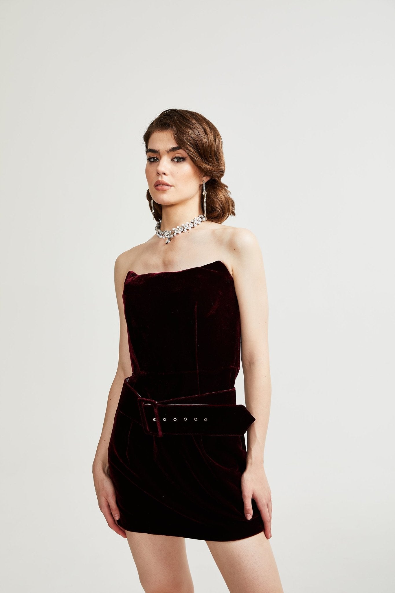 Tovelina velvet belted dress - Miss Rosier - Women's Online Boutique