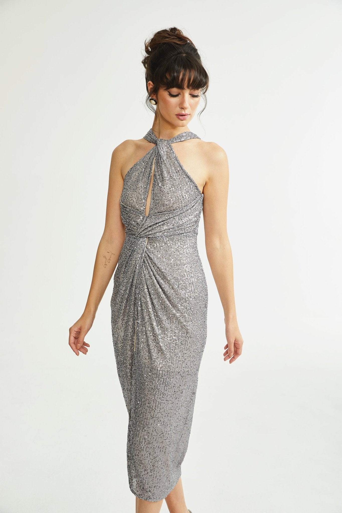 Valérie silver halterneck dress - Miss Rosier - Women's Online Boutique