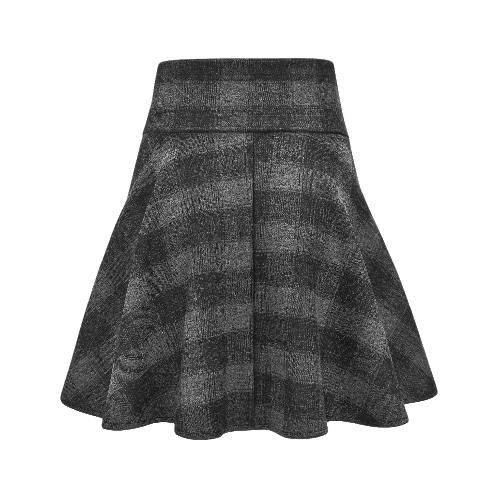 Vertigo-check print pleated high-waist skirt - itsy, it‘z different