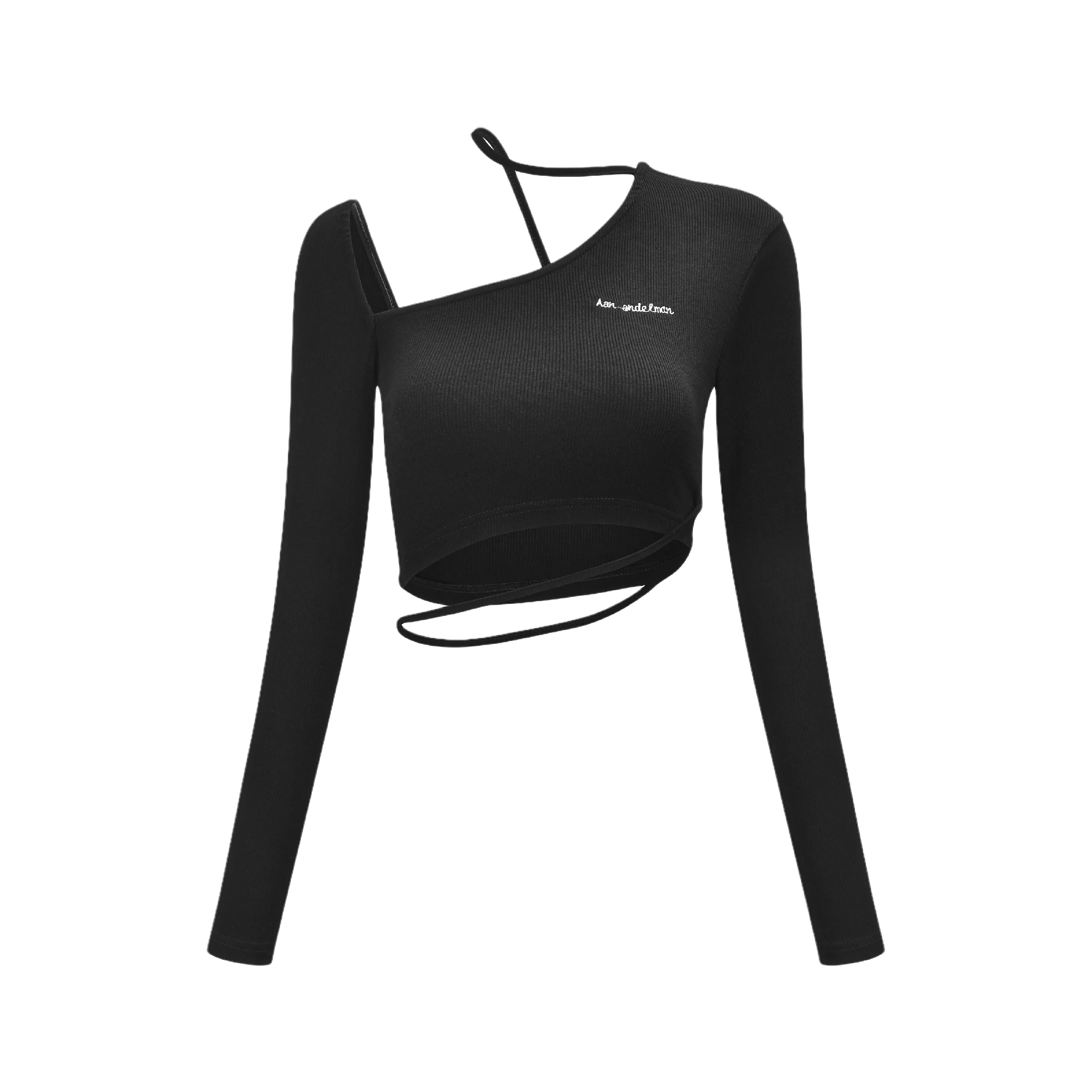 WHISTLE-assymetric cut-out crop top - itsy, it‘z different