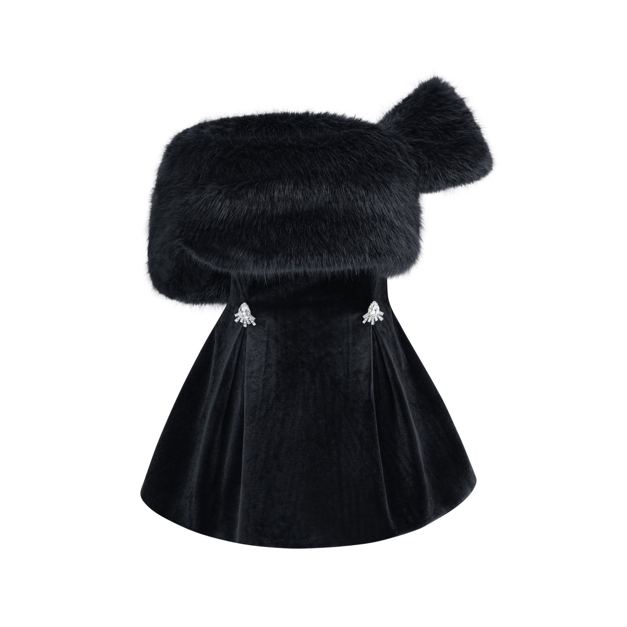 Wivika velvet fur dress - Miss Rosier - Women's Online Boutique