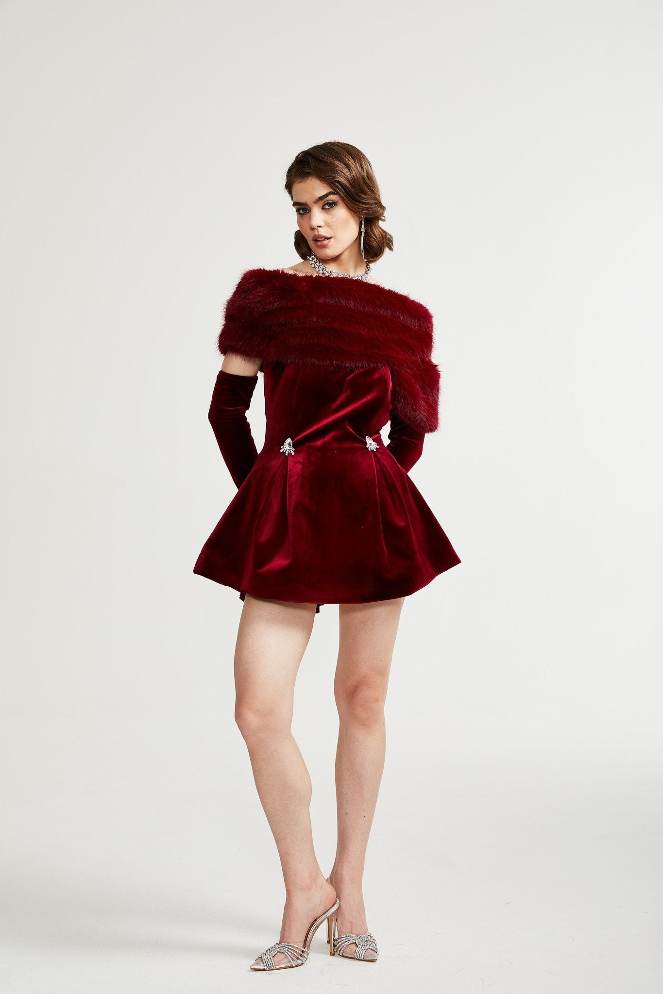 Wivika velvet fur dress - Miss Rosier - Women's Online Boutique