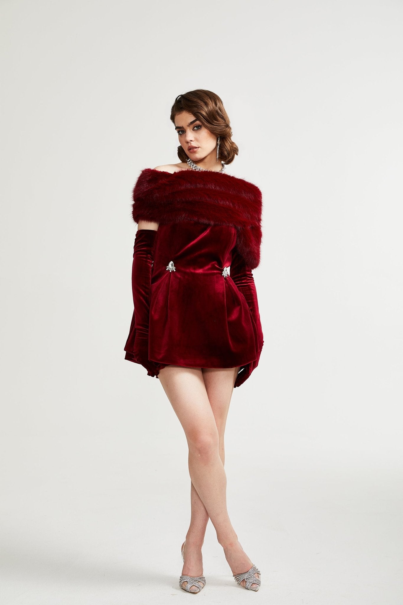 Wivika velvet fur dress - Miss Rosier - Women's Online Boutique