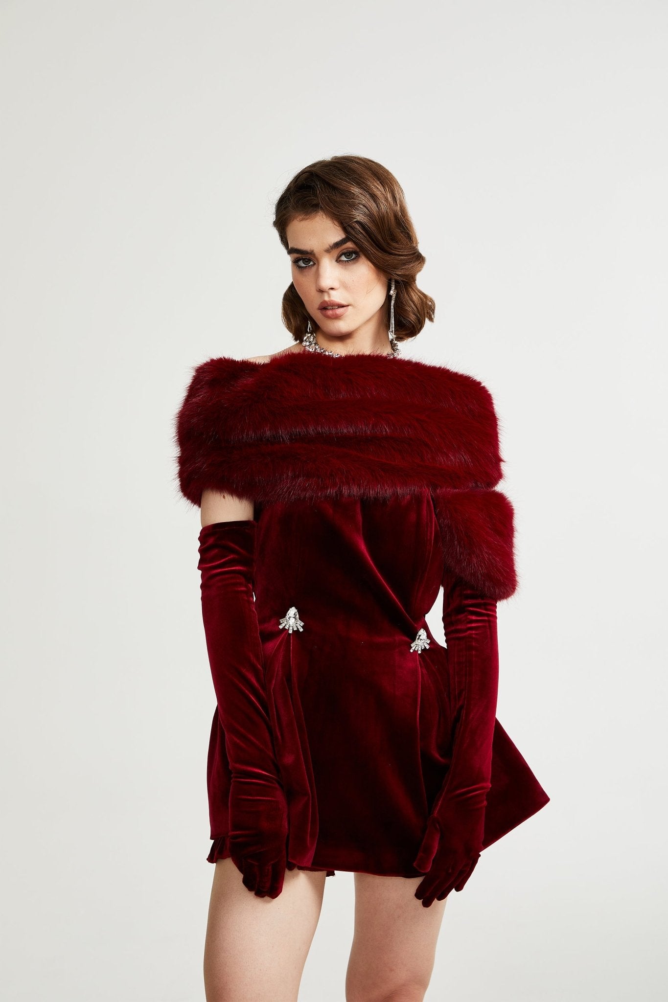 Wivika velvet fur dress - Miss Rosier - Women's Online Boutique